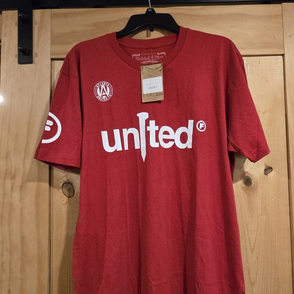 Mitchell & Ness Red Short Sleeve Tee Atlanta United